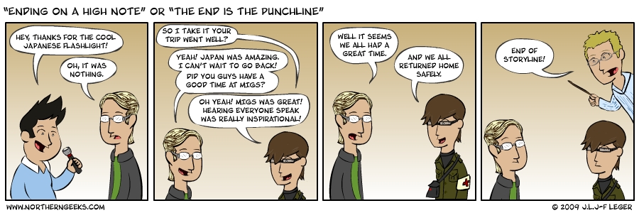 “Ending on a High Note” or “The End is the Punchline”