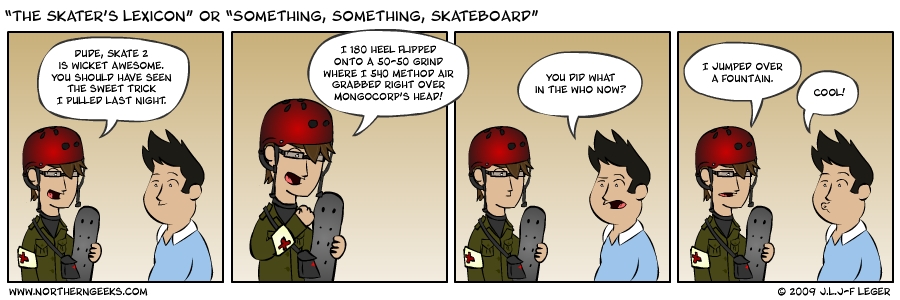 “The Skater’s Lexicon” or “Something, Something, Skateboard”