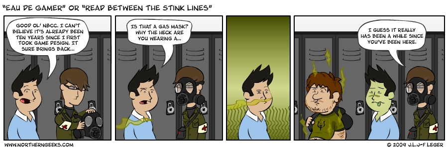 “Eau de Gamer” or “Read Between the Stink Lines”