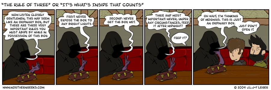 “The Rule of Three” or “It’s What’s Inside That Counts”