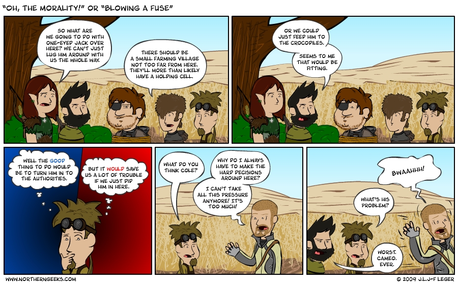“Oh, The Morality!” or “Blowing a Fuse”