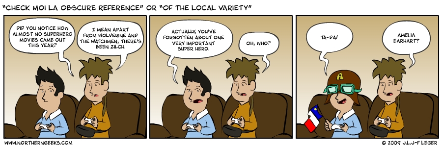 “Check Moi La Obscure Reference” or “Of The Local Variety”